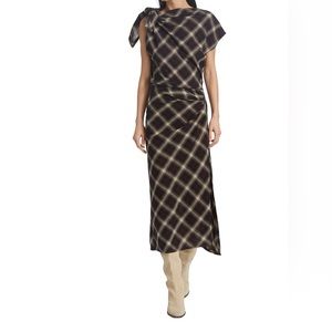 Naersy Plaid Wool-Blend Midi-Dress by Isabel Marant